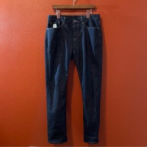 Pretty Green Men's The Erwood Slim Fit Indigo Dye Blue Denim Classic Work Jeans